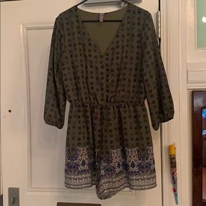 Francesca’s dark green romper